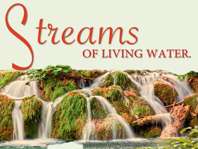John 7:38  Streams Of Living Water Deep Within (orange)